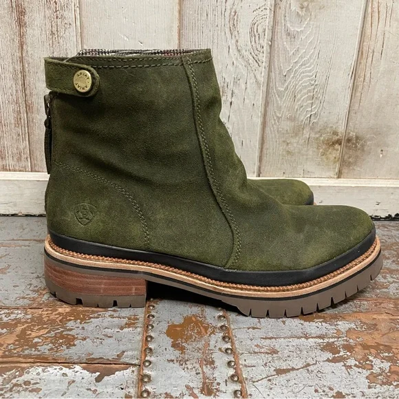 Ariat Leighton WP Casual Boots Olive Night - Picture 4 of 12